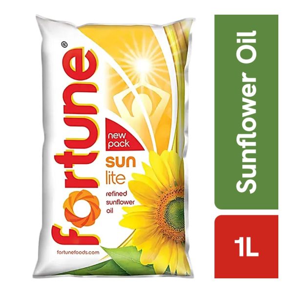 Fortune Sunflower Oil 1Ltr Pouch(12Pcs)